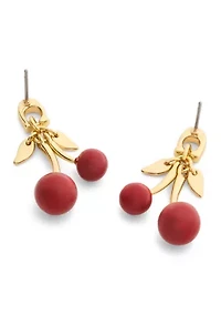 Signature C Cherry Drop Earrings