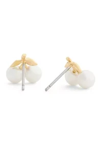 Pearl Cherry Stud Earrings