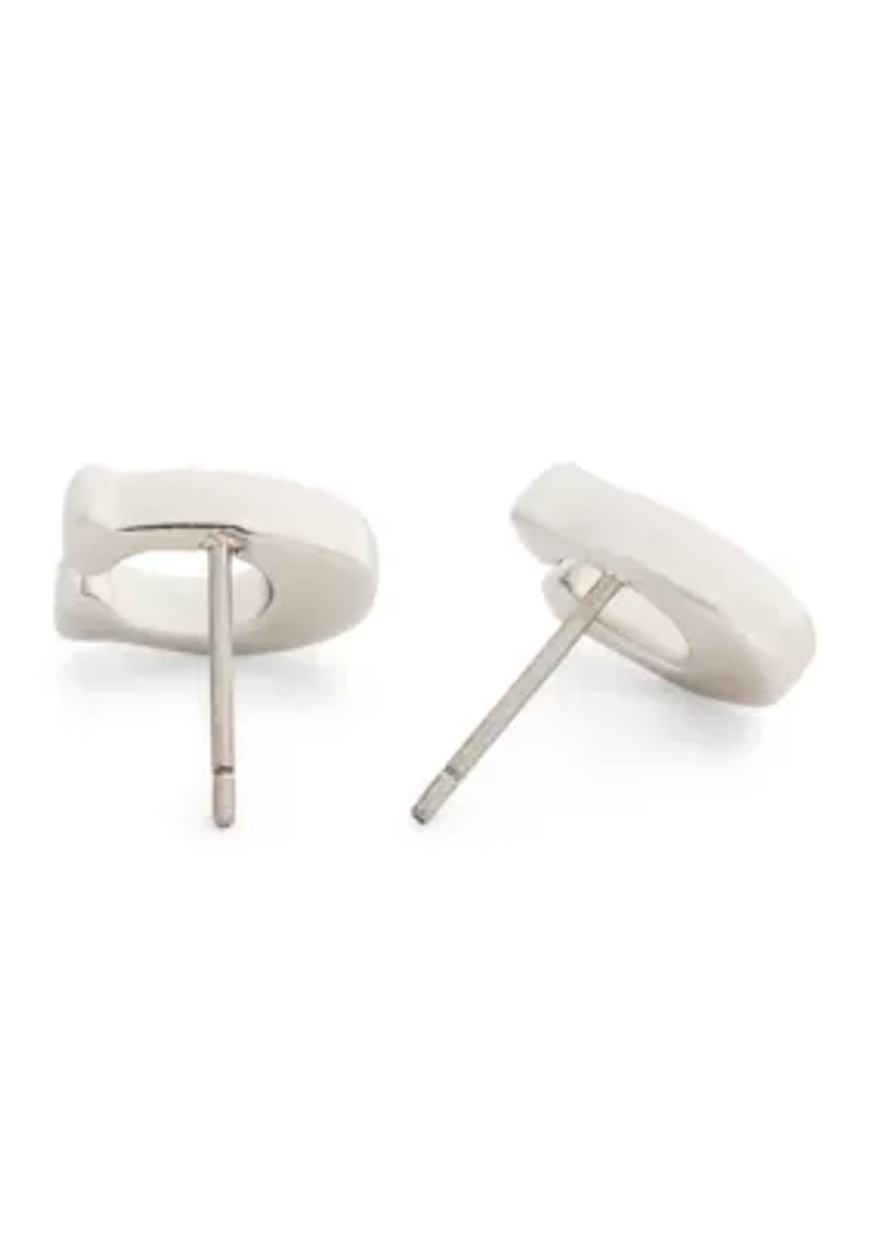 Signature C Enamel Stud Earrings