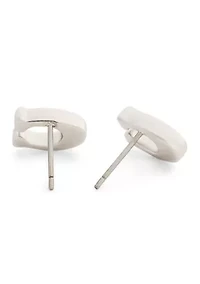 Signature C Enamel Stud Earrings