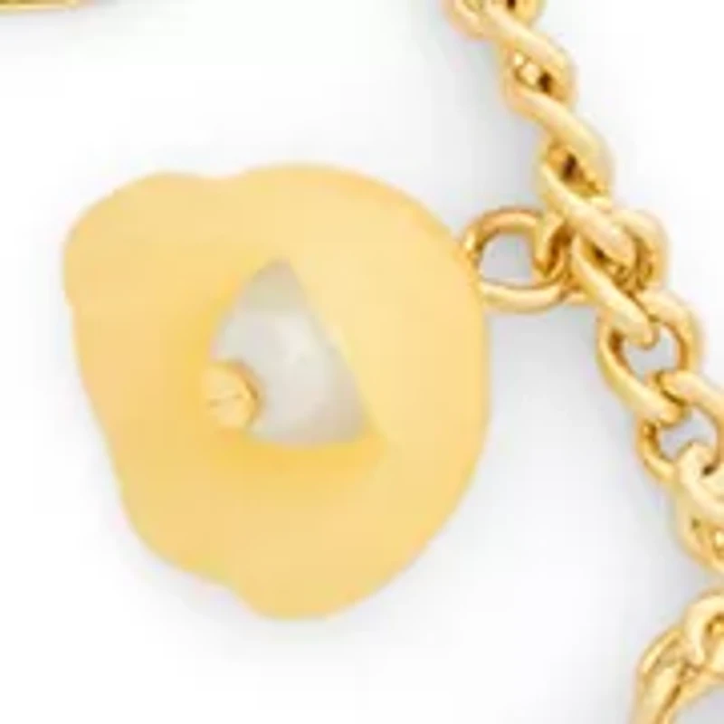 Resin Floral Statement Charm Necklace