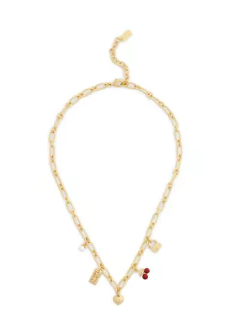 Signature Cherry Charm Bib Necklace