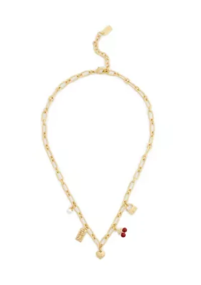 Signature Cherry Charm Bib Necklace