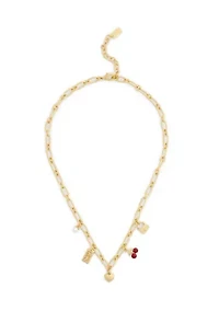 Signature Cherry Charm Bib Necklace