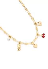 Signature Cherry Charm Bib Necklace