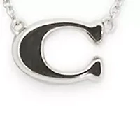 Signature C Enamel Pendant Necklace