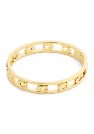 Signature C Openwork Bangle Bracelet