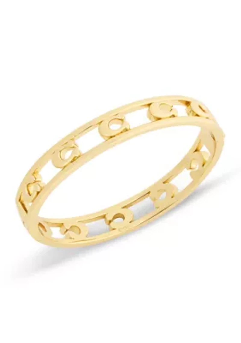 Signature C Openwork Bangle Bracelet