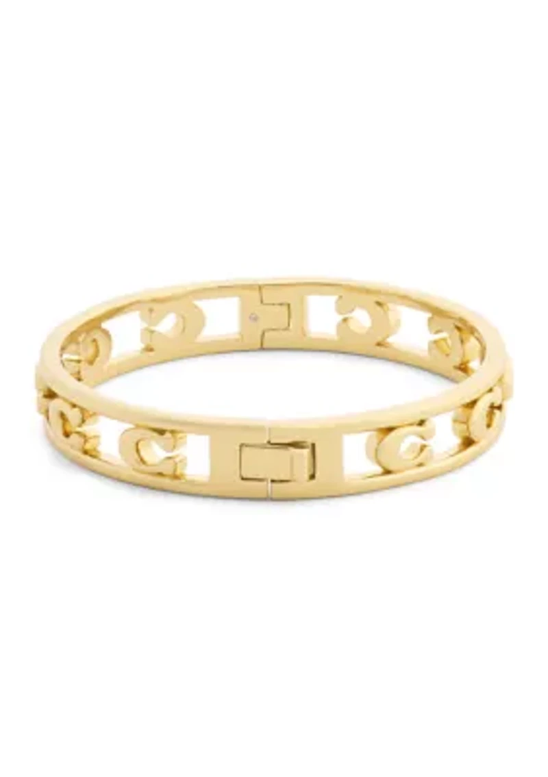 Signature C Openwork Bangle Bracelet