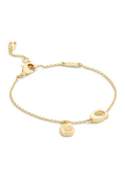 Signature C Tea Rose Strand Bracelet