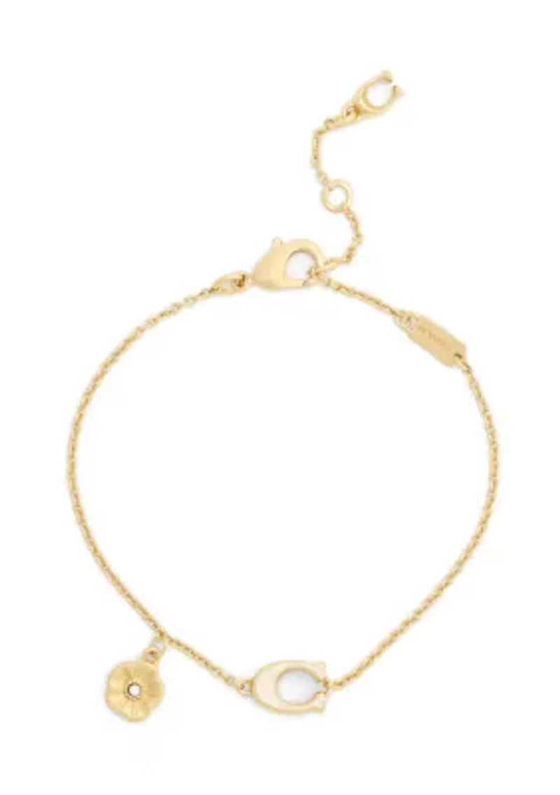 Signature C Tea Rose Strand Bracelet