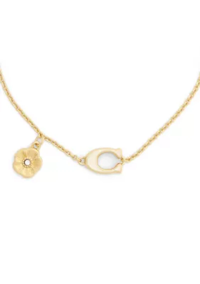 Signature C Tea Rose Strand Bracelet