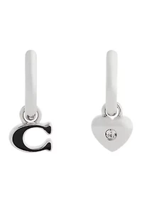 Signature C Heart Mismatch Earrings