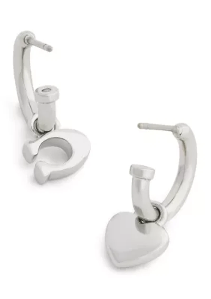 Signature C Heart Mismatch Earrings