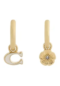 Signature C Tea Rose Mismatch Earrings