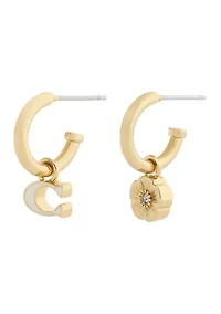 Signature C Tea Rose Mismatch Earrings