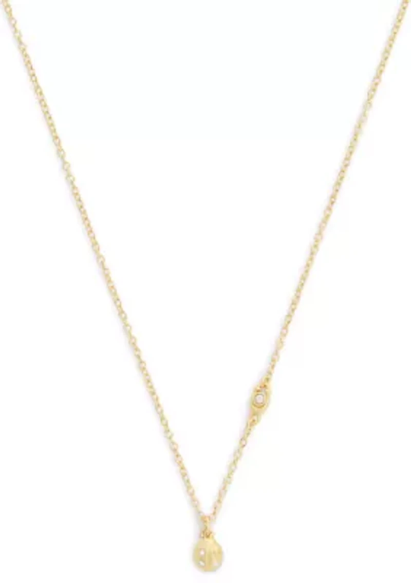 Mini Ladybug Short Pendant Necklace