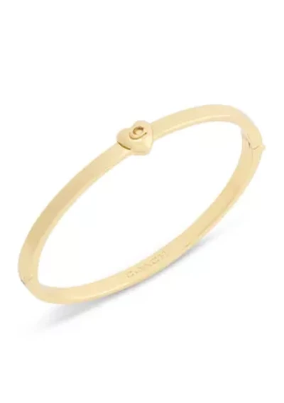 Signature C Heart Bangle Bracelet