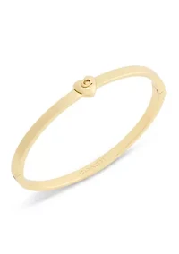 Signature C Heart Bangle Bracelet