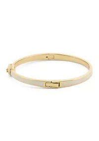 Signature C Heart Enamel Bangle Bracelet