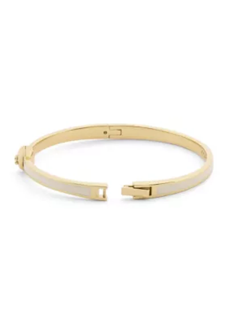 Signature C Heart Enamel Bangle Bracelet