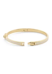 Signature C Heart Enamel Bangle Bracelet