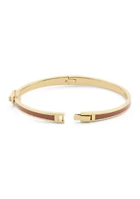 Signature C Heart Enamel Bangle Bracelet