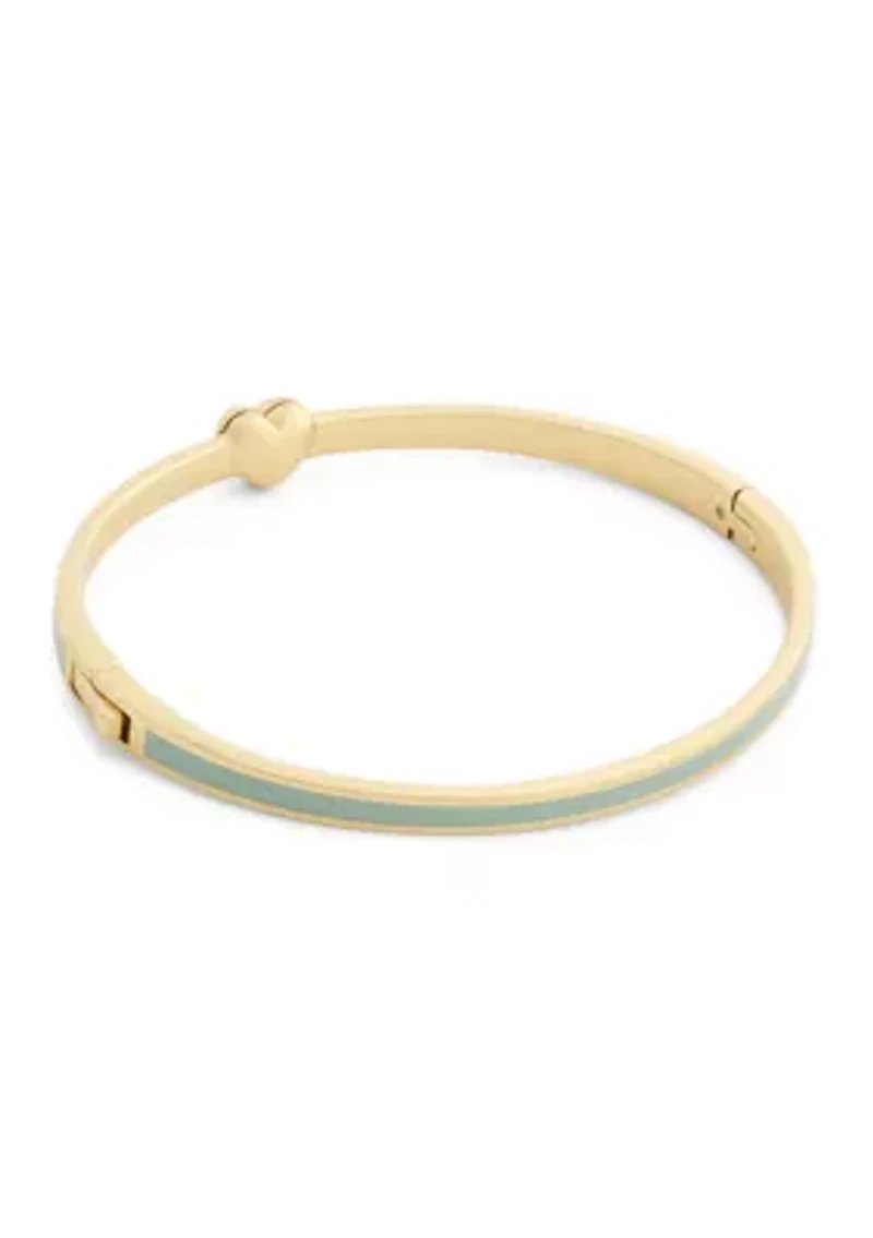 Signature C Heart Enamel Bangle Bracelet