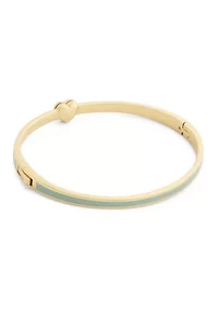Signature C Heart Enamel Bangle Bracelet