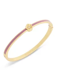 Enamel Flower Bangle Bracelet