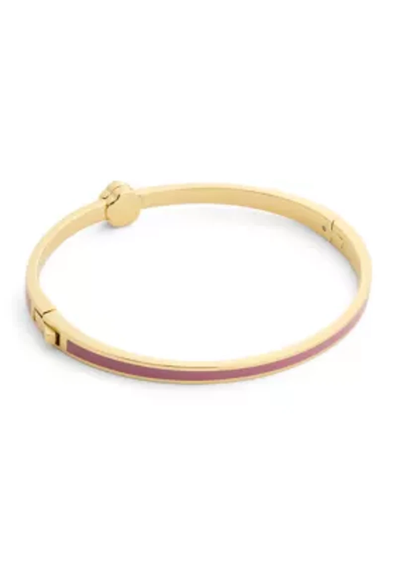 Enamel Flower Bangle Bracelet