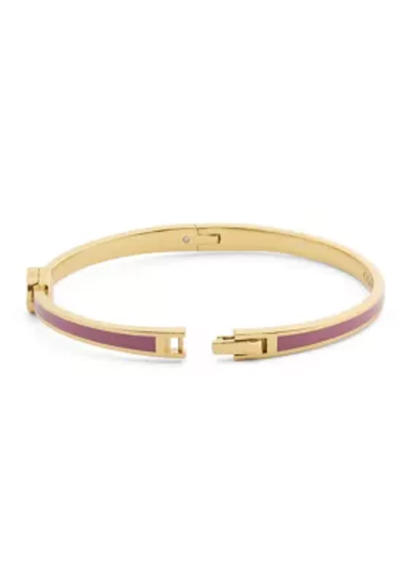 Enamel Flower Bangle Bracelet