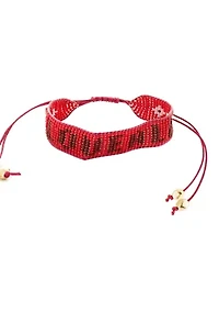 Love Pink and Red Beaded Bracelet