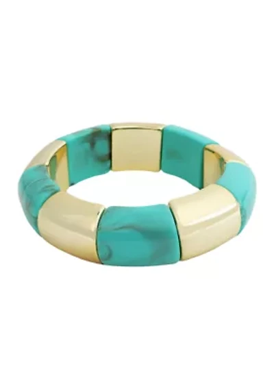 Gold Tone Stretch Bracelet