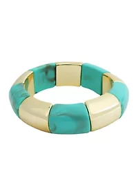 Gold Tone Stretch Bracelet
