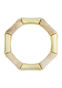 Resin Gold Tone Stretch Bracelet