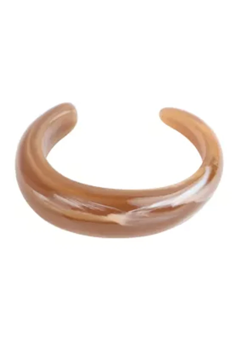 Clear Resin Cuff Bracelet