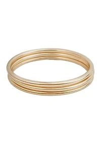 Gold Tone Bangle Bracelet Set