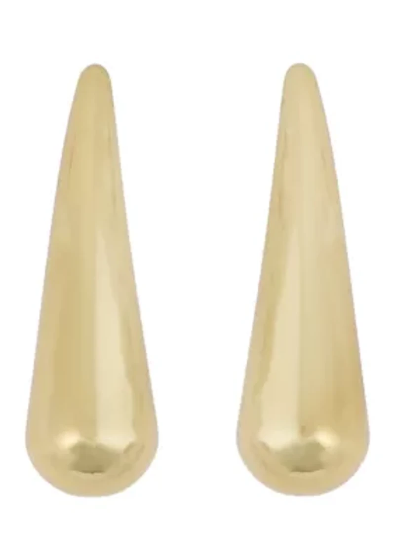 Gold Plated Linear Drop Earrings