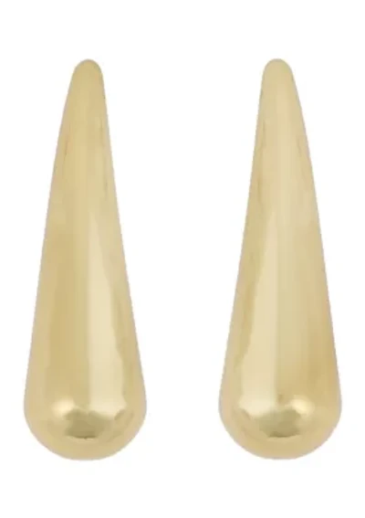 Gold Plated Linear Drop Earrings 