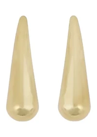 Gold Plated Linear Drop Earrings 