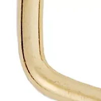 Gold Triangle Hoop Earrings