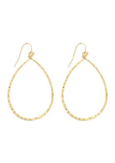 Gold Plated Teardrop Earrings 