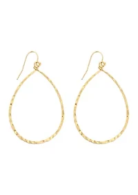 Gold Plated Teardrop Earrings 