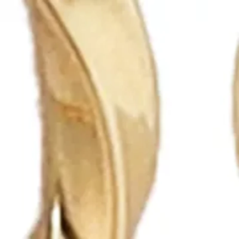 Gold Plated Twisted C Hoop Earrings