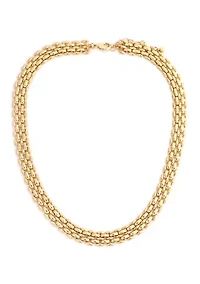 Gold Plated Watch Link Necklace