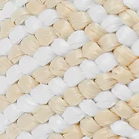   Beige & White Top Knot Headband 