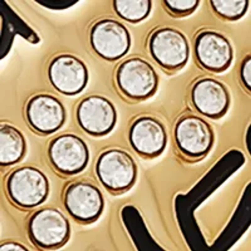 Gold Tone Heart Graffiti Bracelet