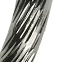 Silver Tone Textured Hoop Earrings