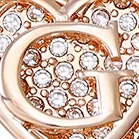 Logo Heart Charm And Toggle Closure Necklace